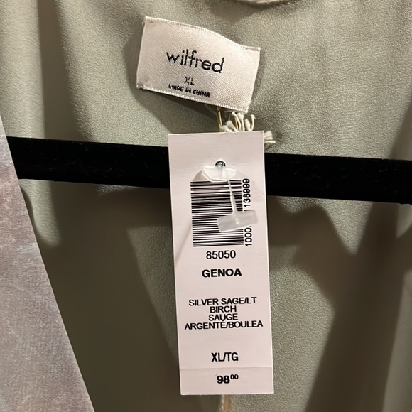 NWT Wilfred Genoa blouse in Silver Sage/LT Birch - Picture 5 of 7